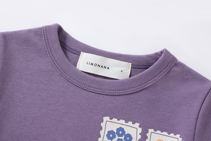 tee 3/4 stamp - purple