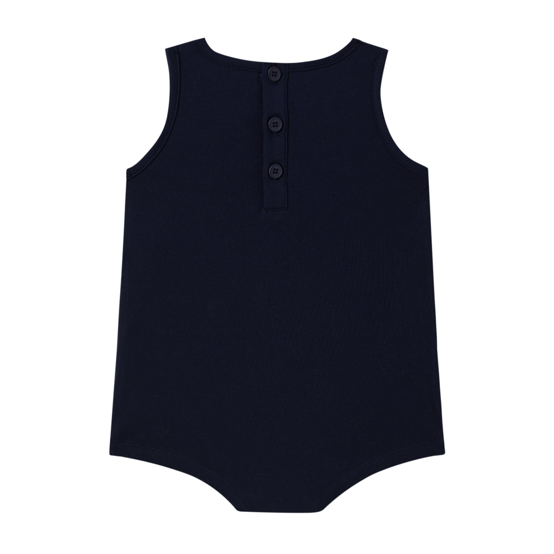 one piece ahoy mate sleeveless romper - navy