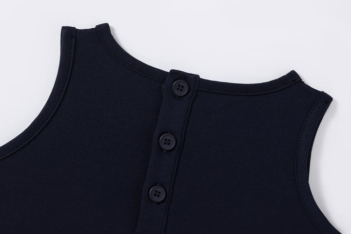 one piece ahoy mate sleeveless romper - navy