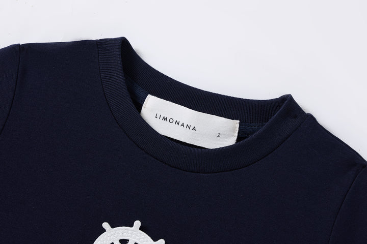 tee s/s ahoy mate - navy