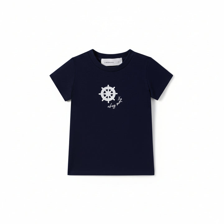 tee s/s ahoy mate - navy