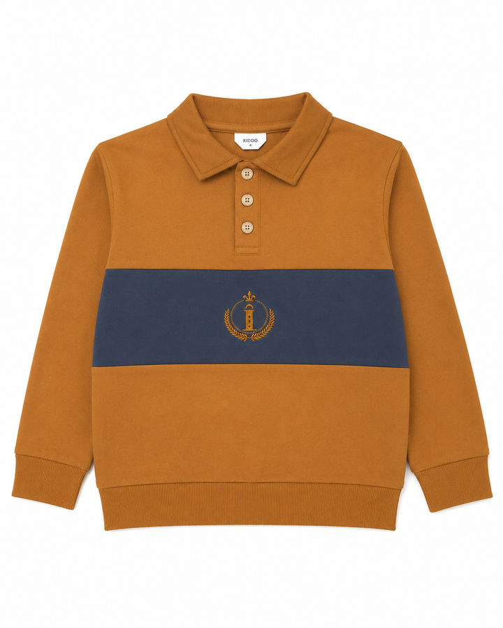 polo l/s emblem sweatshirt - luggage