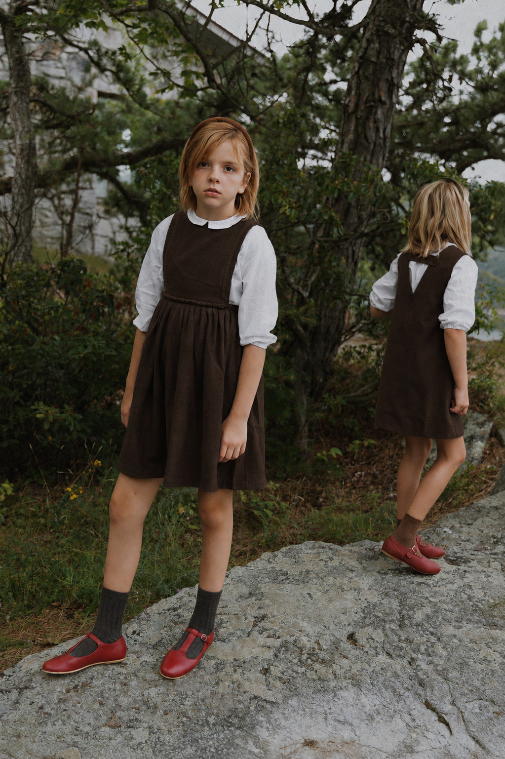 dress wool straight pocket jumper - brown