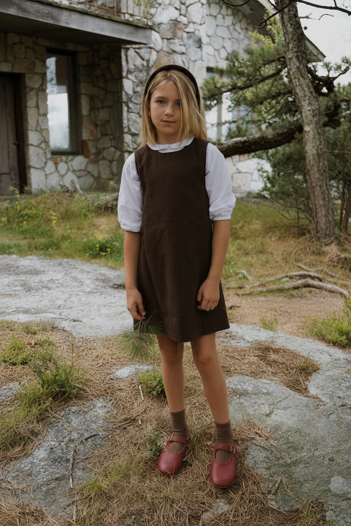 dress wool straight pocket jumper - brown