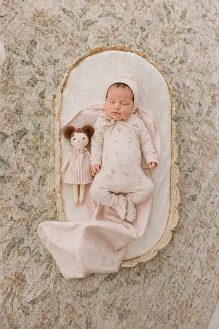 doll removable dress - rosie/pink striped