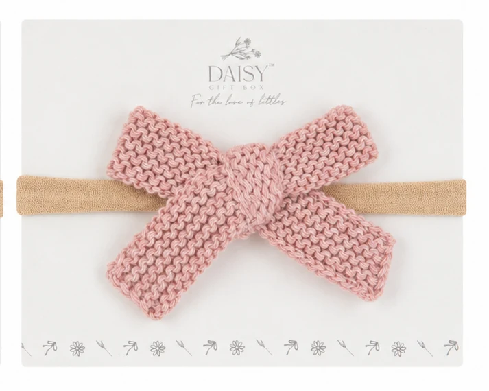 headband chunky knit crochet bow - roselle