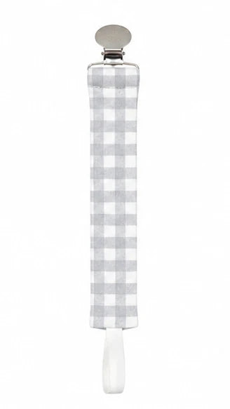 pacifier clip pointelle - gingham