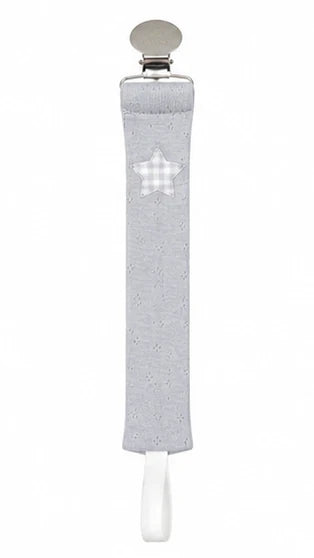 pacifier clip pointelle - star