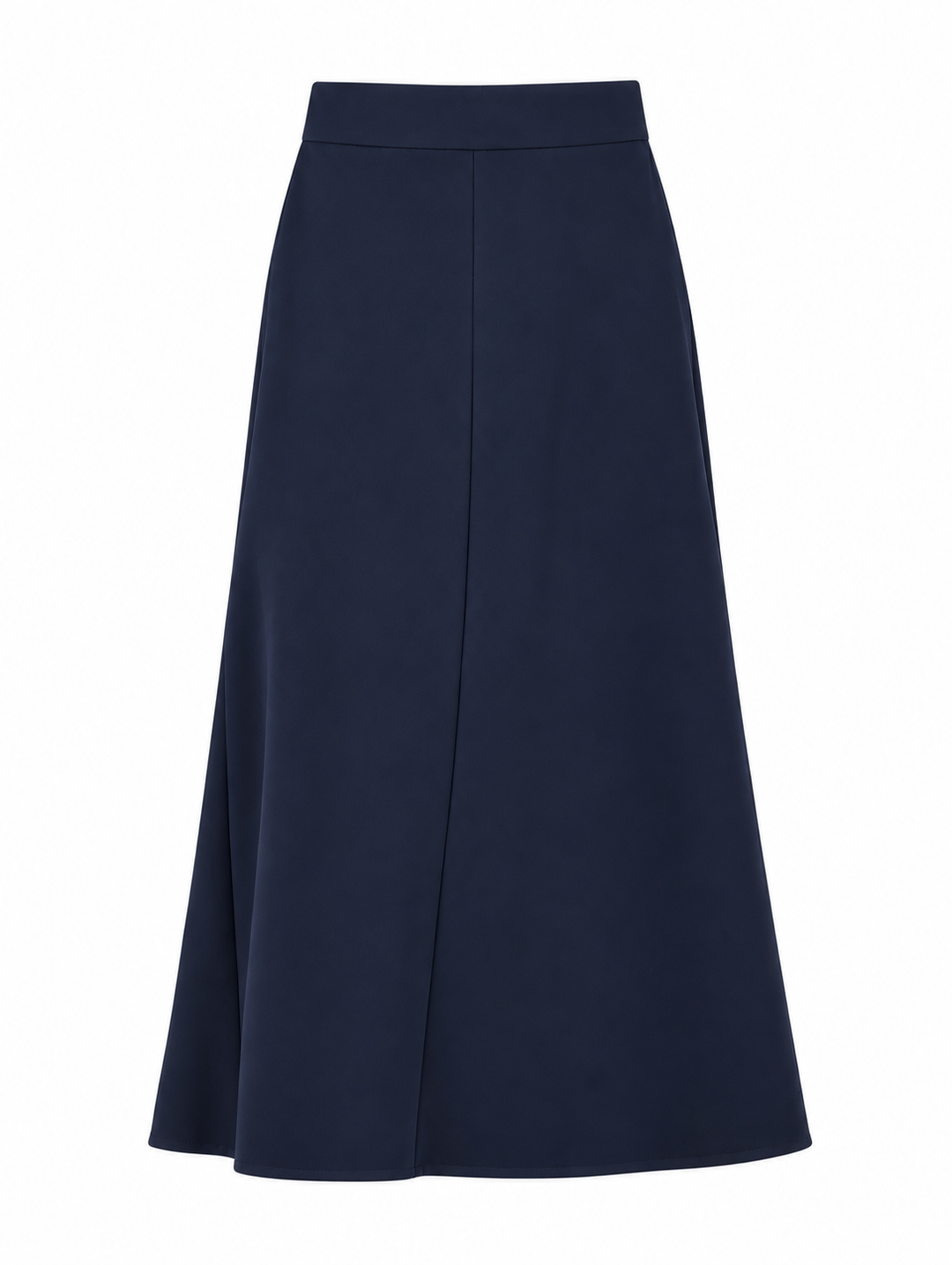 skirt midi with front covered panel - navy
