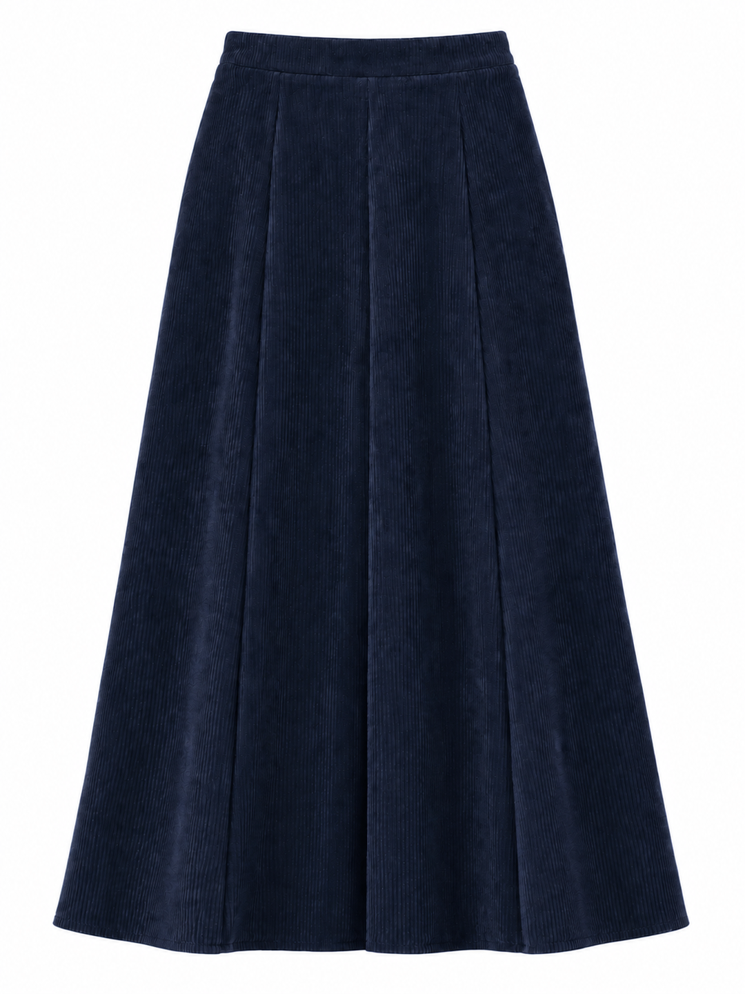skirt midi circle courdroy - ocean blue