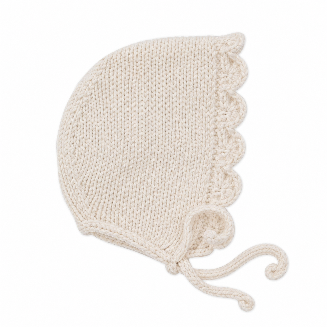 bonnet alpaca knit - cream