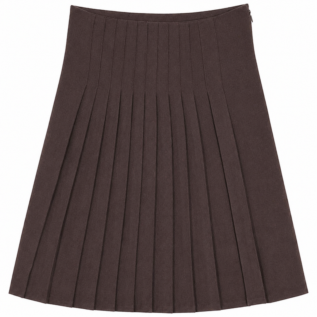 skirt pleated - brown