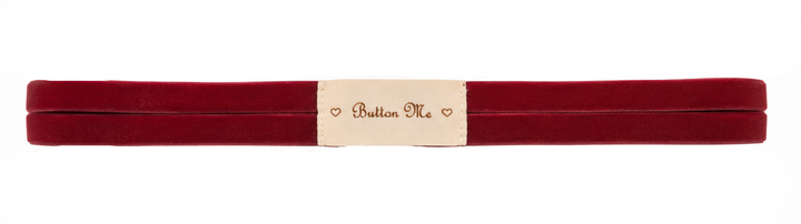 baby band double strap velvet - burgundy