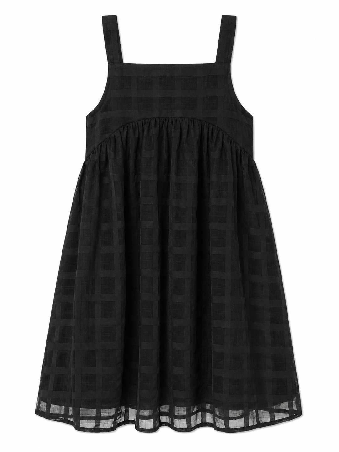 dress mesh grid jumper - black