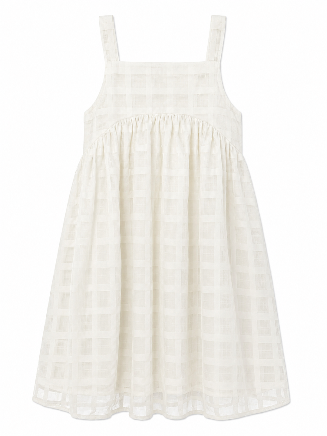 dress mesh grid jumper - cream