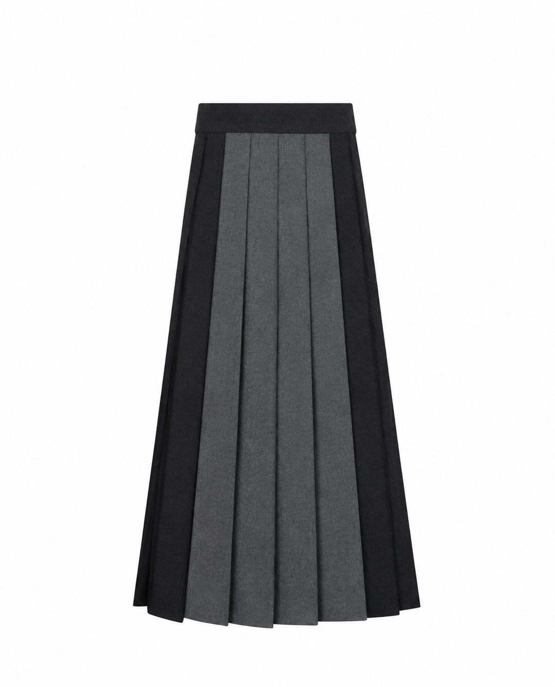 skirt midi pleated - grey