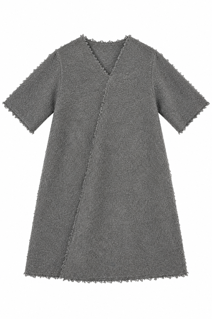 dress wool wrap style - grey