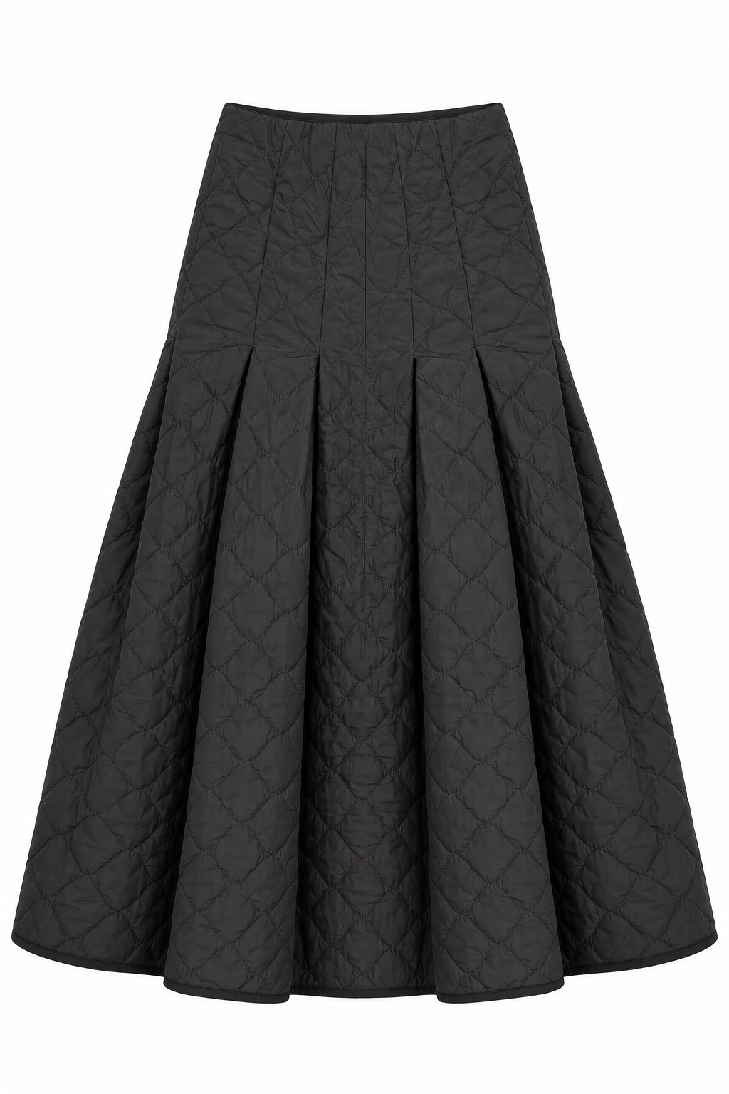 skirt quilted panel - black
