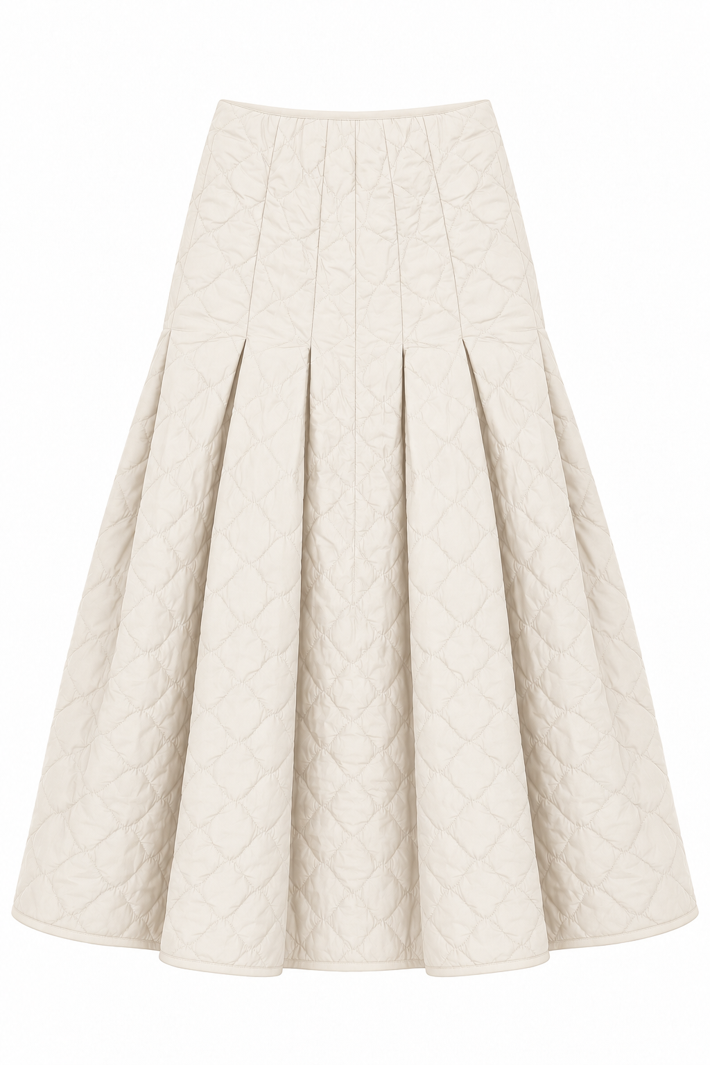 skirt quilted panel - off white