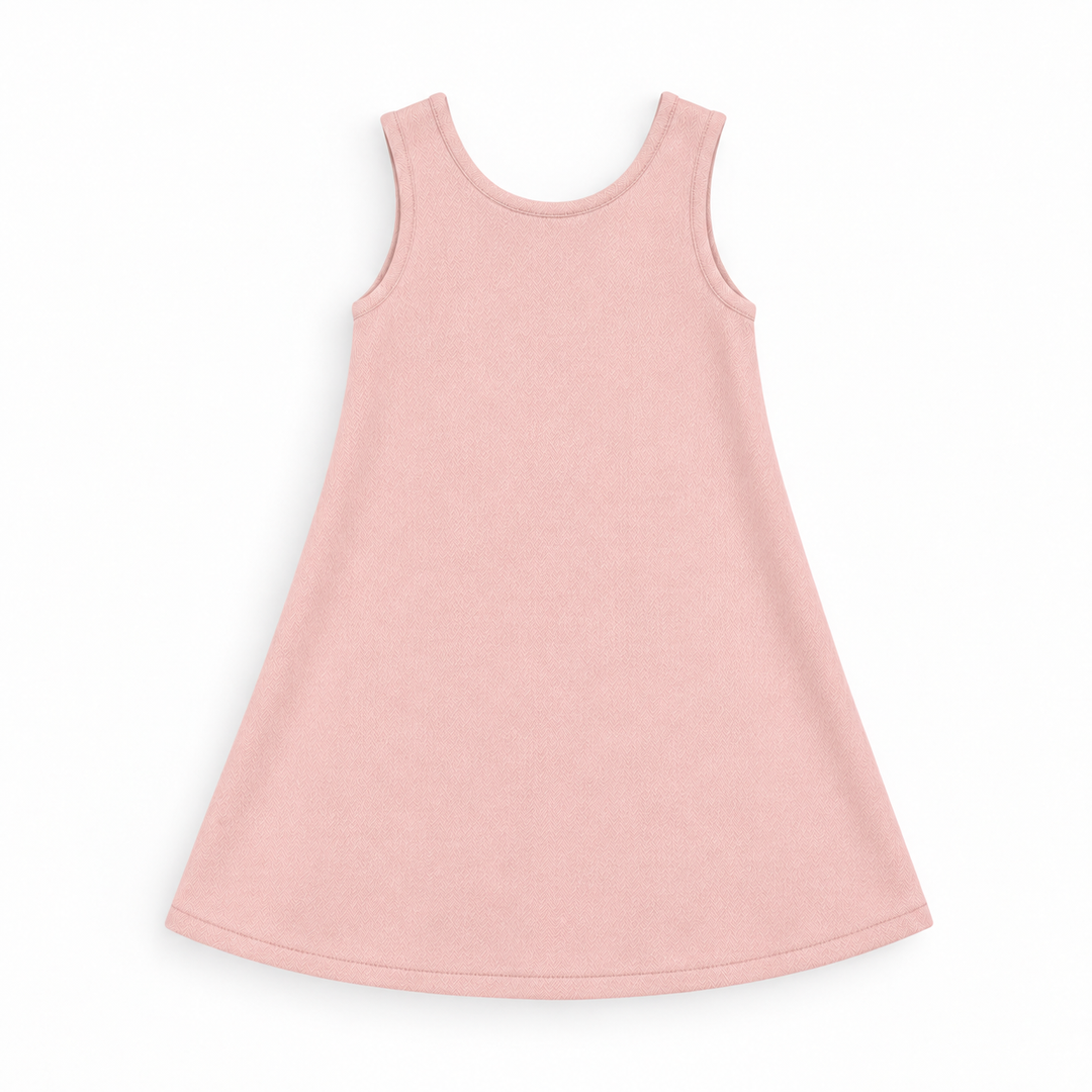 dress herringbone swing jumper - pink