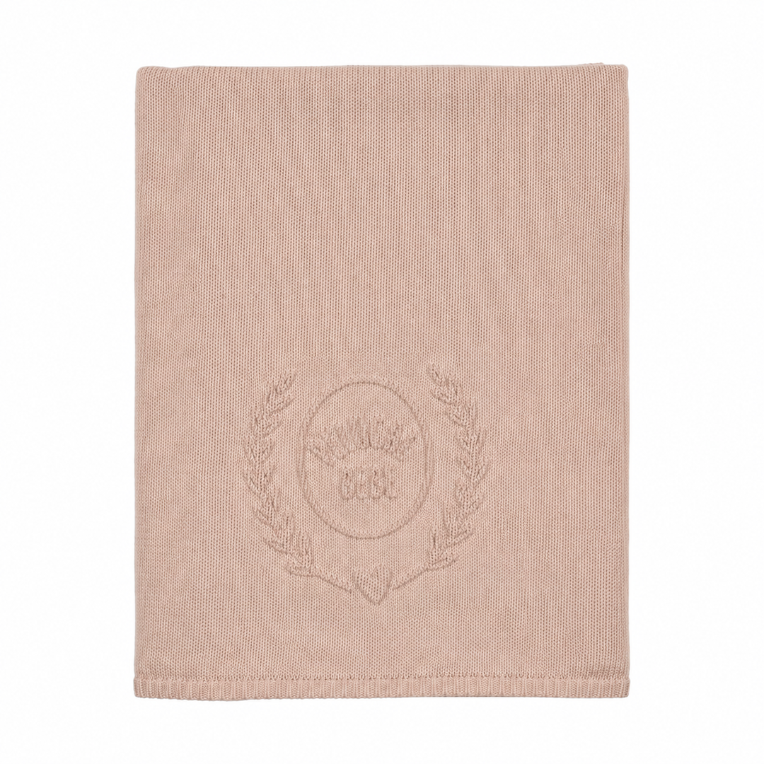 blanket peluche embossed knit - rose