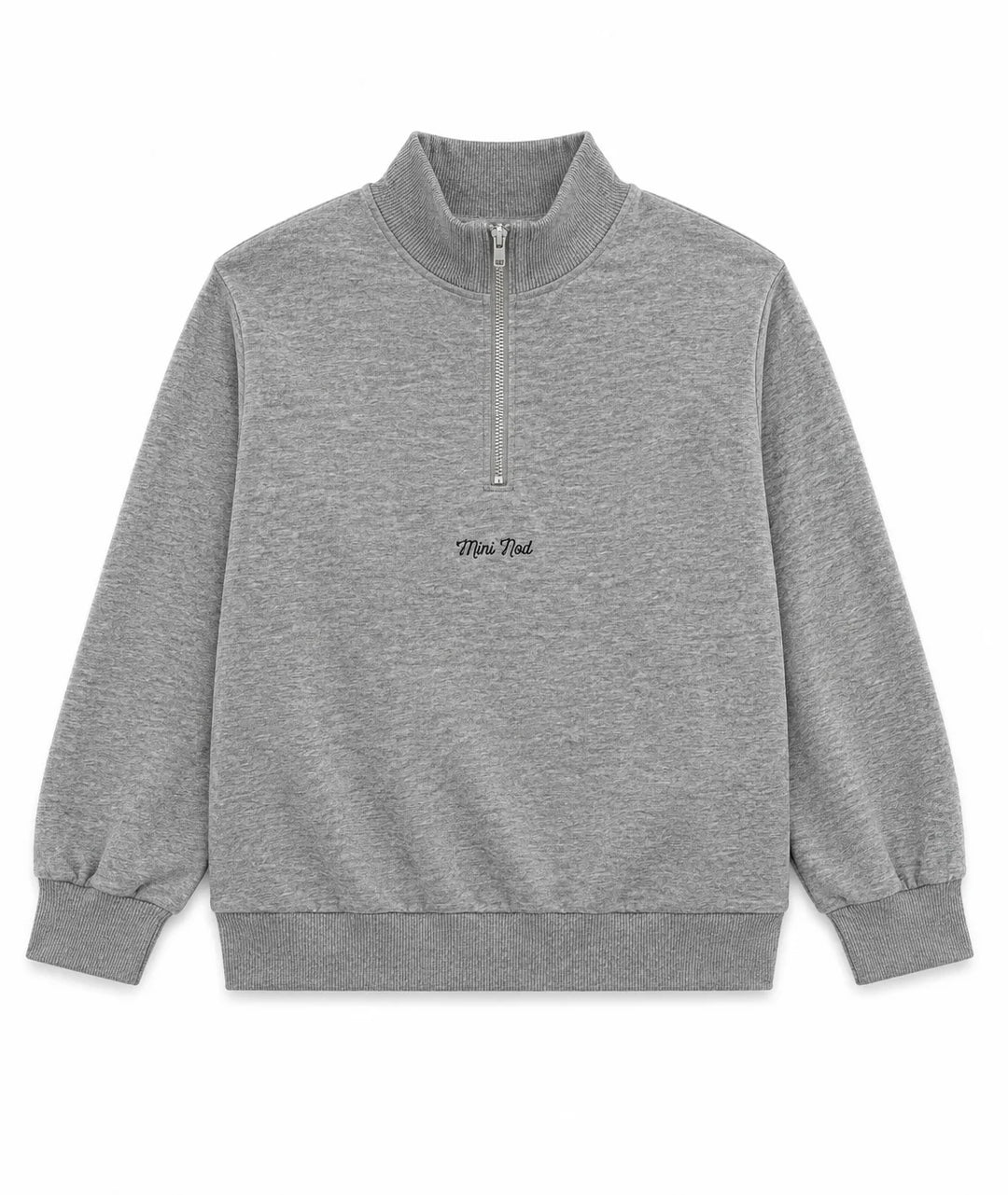 top l/s zipper henley sweatshirt - grey