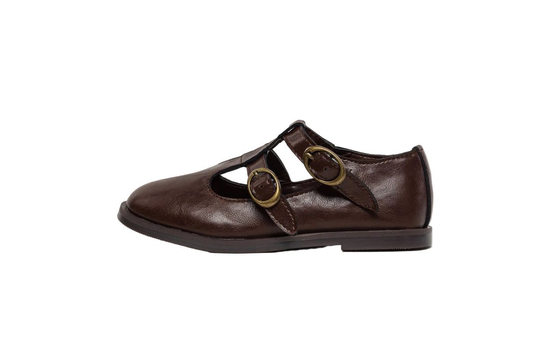 shoes double t strap merries - chestnut