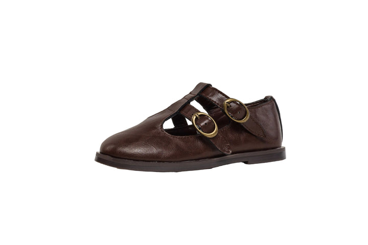 shoes double t strap merries - chestnut