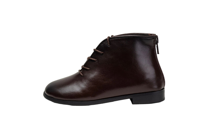 shoes lace booties - chocolate