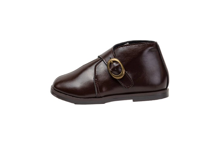 shoes derby buckle - chocolate