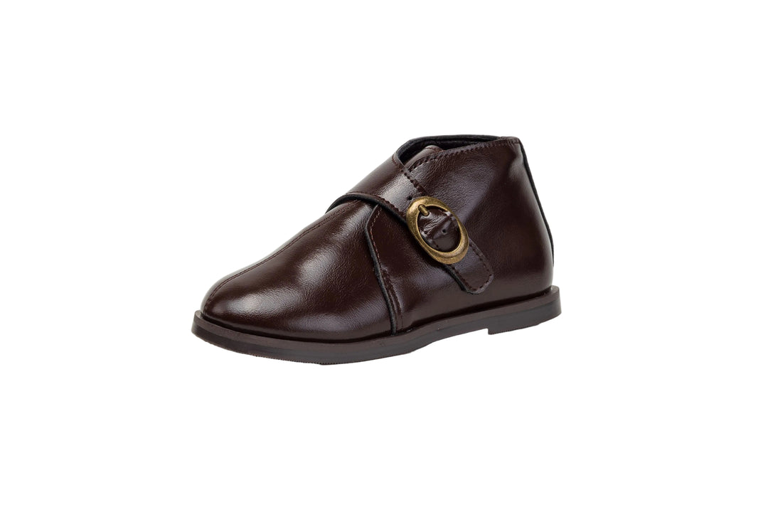 shoes derby buckle - chocolate