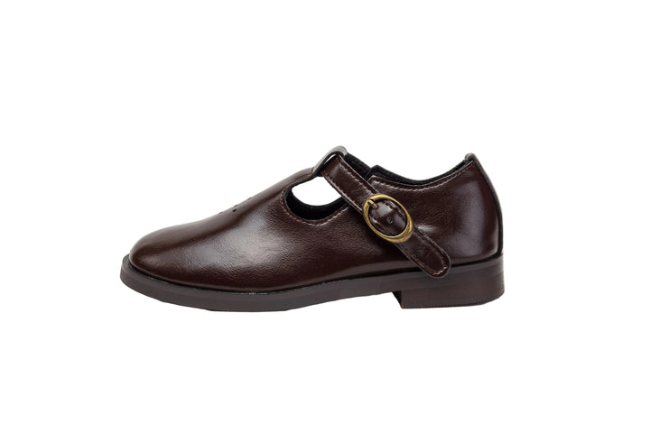 shoes t straps - chocolate