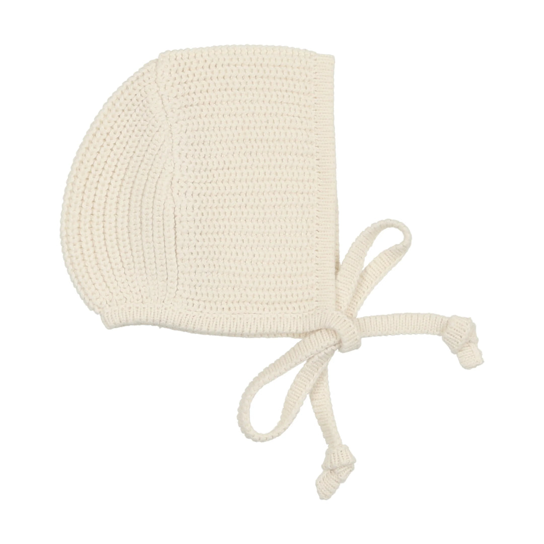 bonnet chunky knit - cream