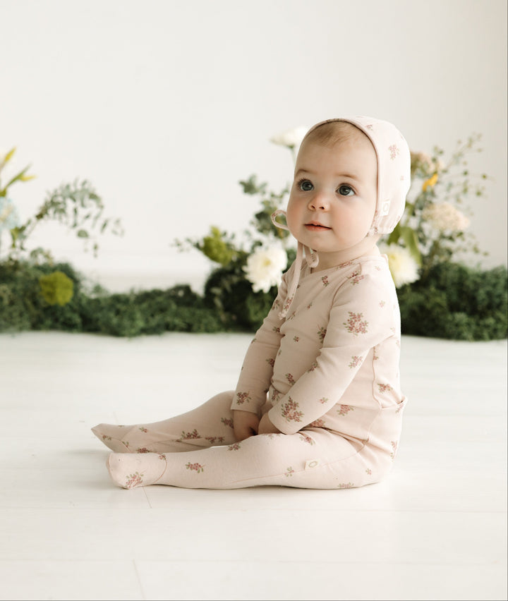 footie blueberries mock wrap - lavender tonal