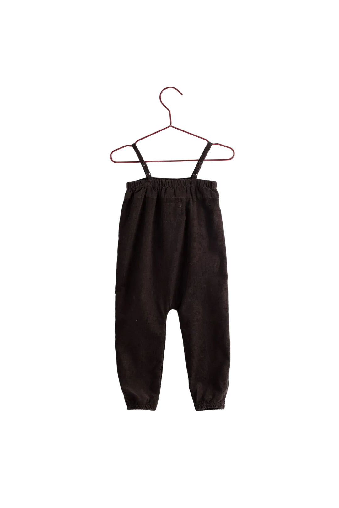 one piece corduroy spaghetti strap romper - brown