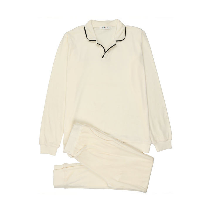 pajamas velour - cream/black