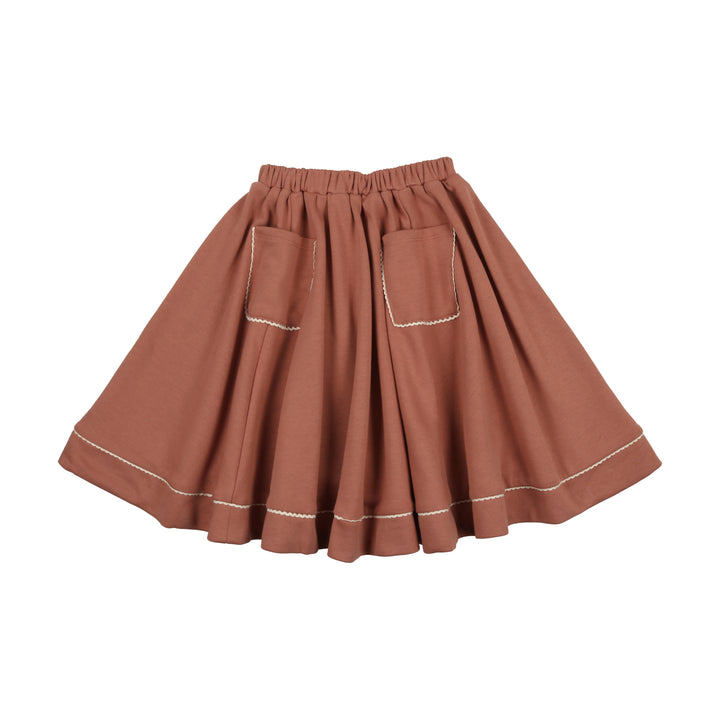 skirt pockets french terry - mulberry