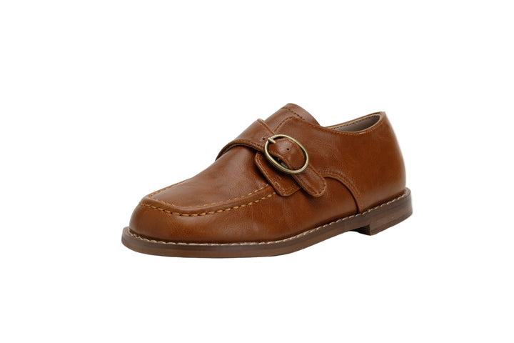 shoes monk strap loafers - cognac