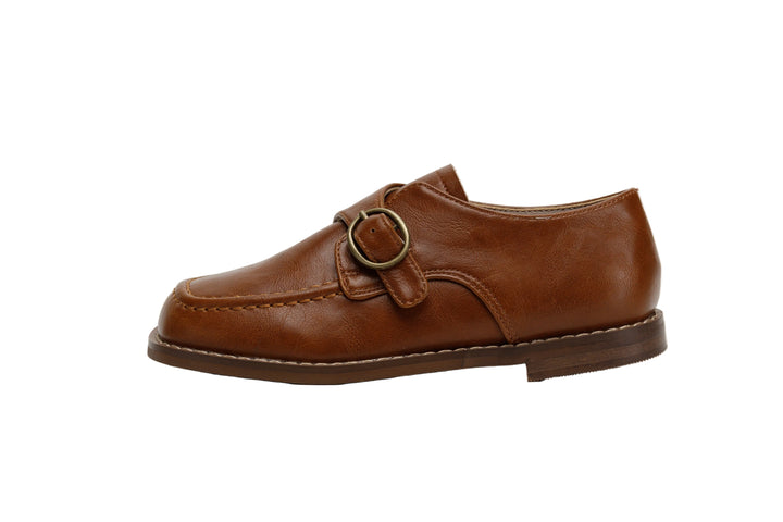 shoes monk strap loafers - cognac