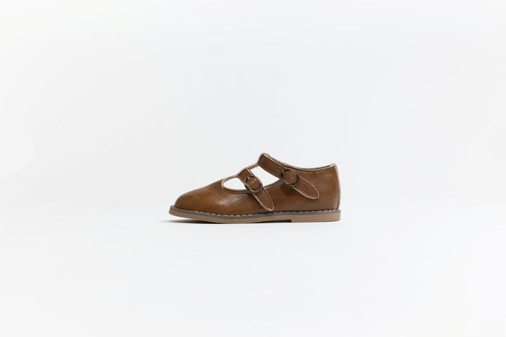 shoes merries double t strap - cognac