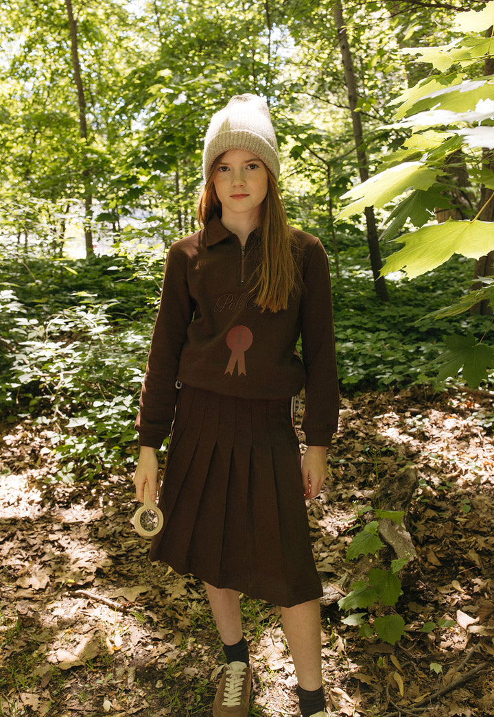 skirt pleated - chocolate