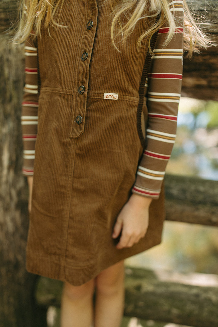 top l/s multi striped turtleneck - tan