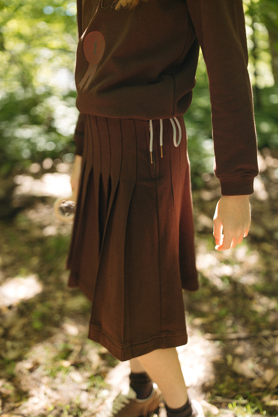 skirt pleated - chocolate