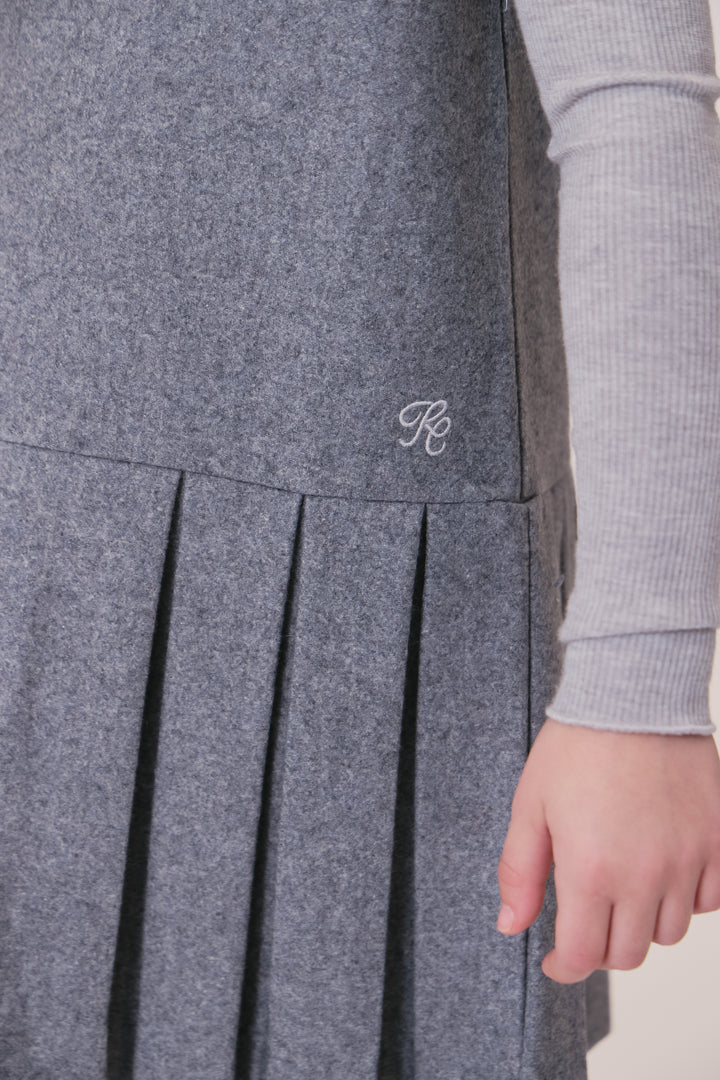 dress wool pleated jumper - grey