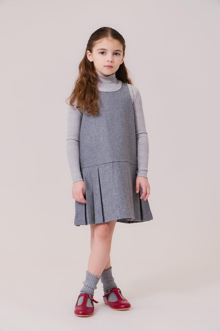 dress wool pleated jumper - grey