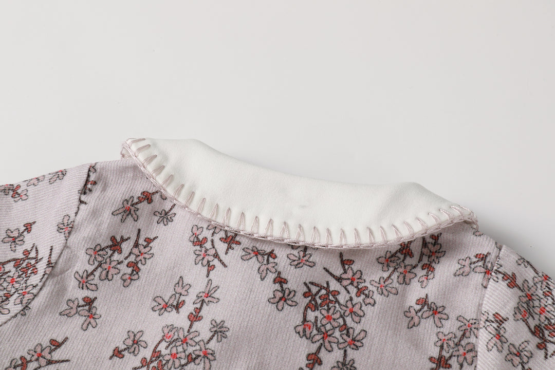 shirt l/s floral courdroy - floral