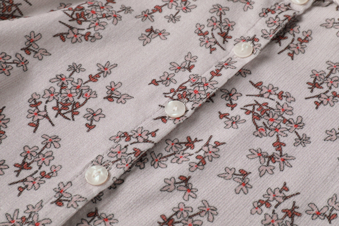shirt l/s floral courdroy - floral