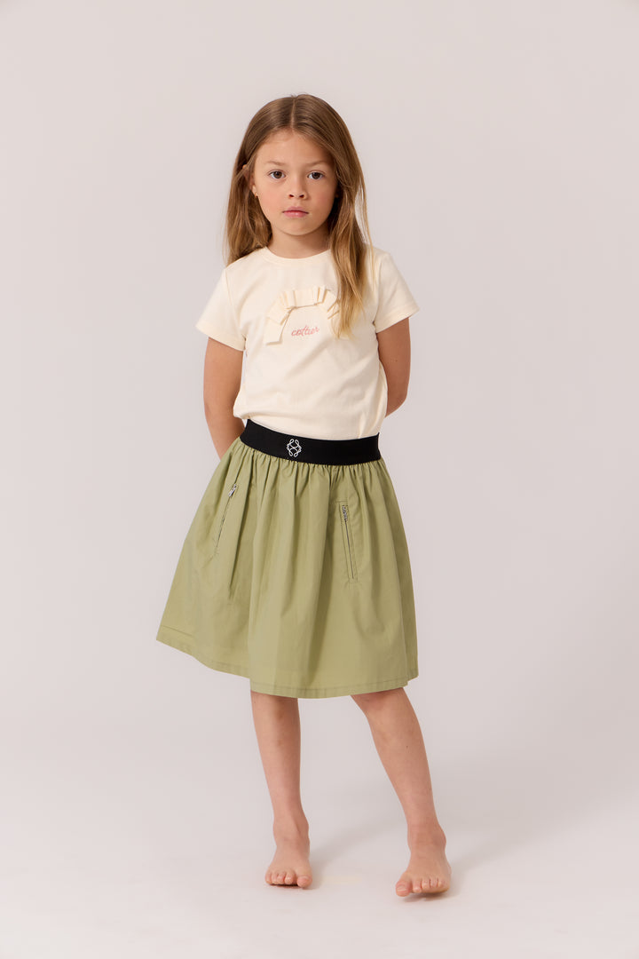 tee s/s overlap bow logo - white