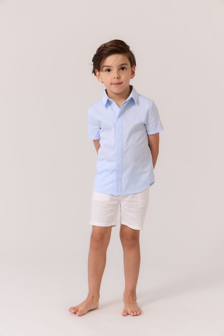 shirt s/s striped - blue