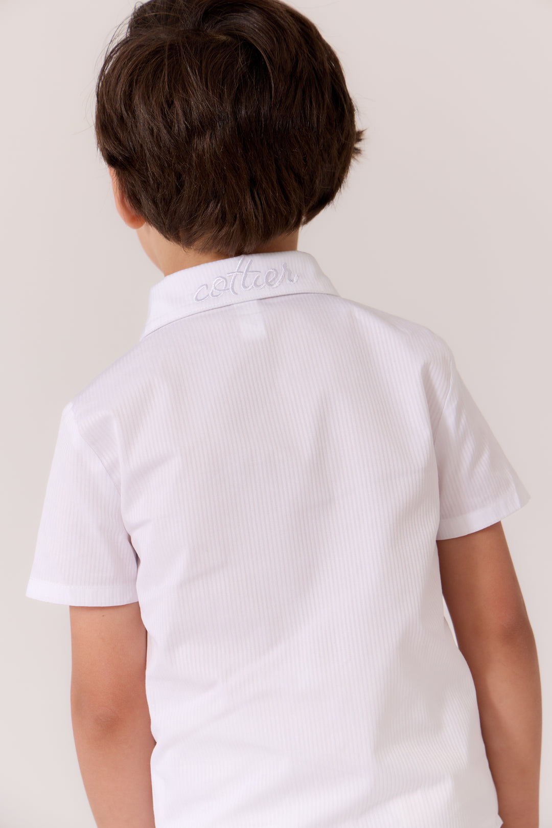 shirt s/s striped - white